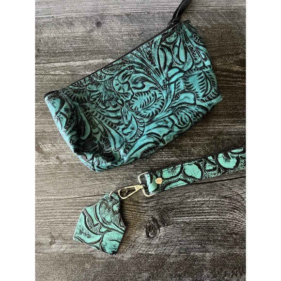 embossed leather handbags - Picture 7 of 9